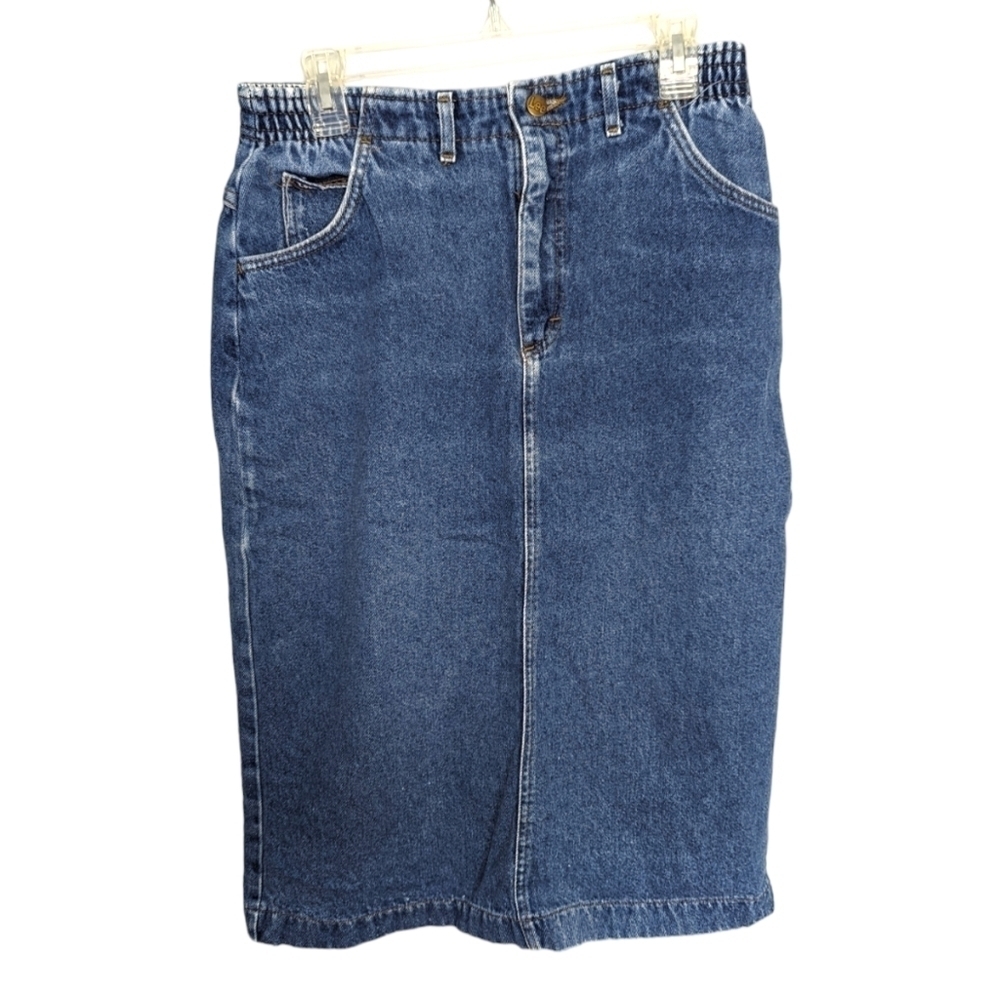 Vintage Y2K Lee Denim Midi Skirt Size Woman's 10